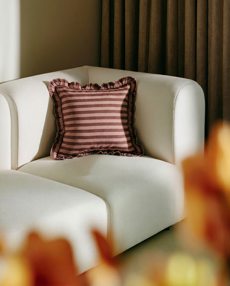 Housse de coussin - Bordeaux