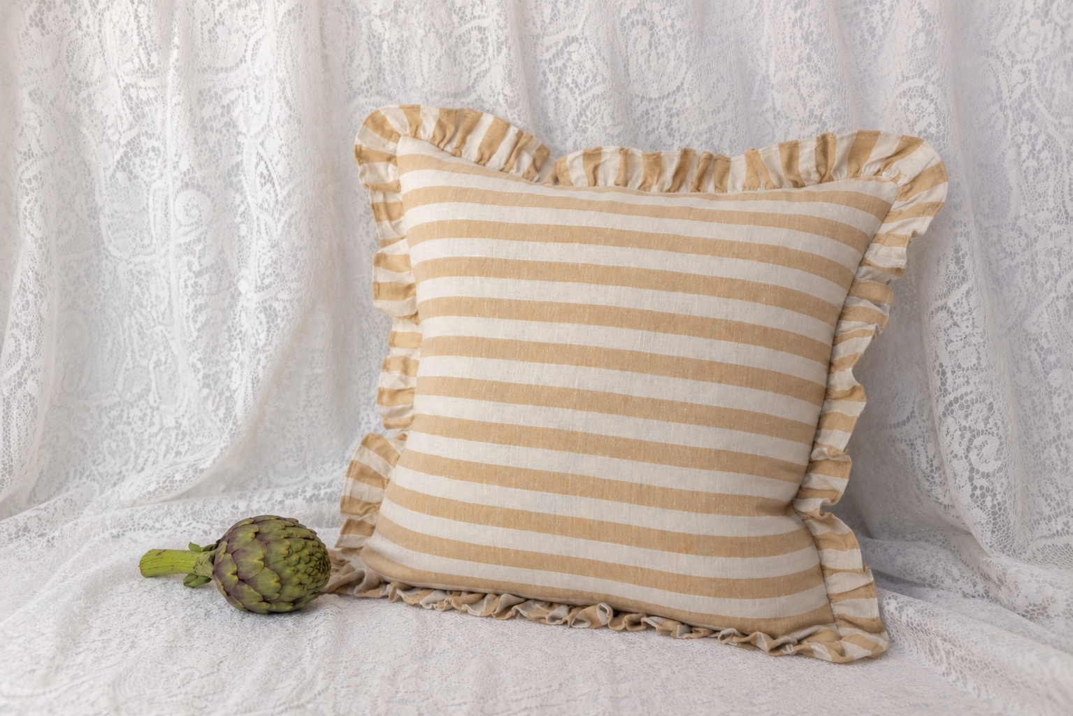 Housse de coussin -  Jaune