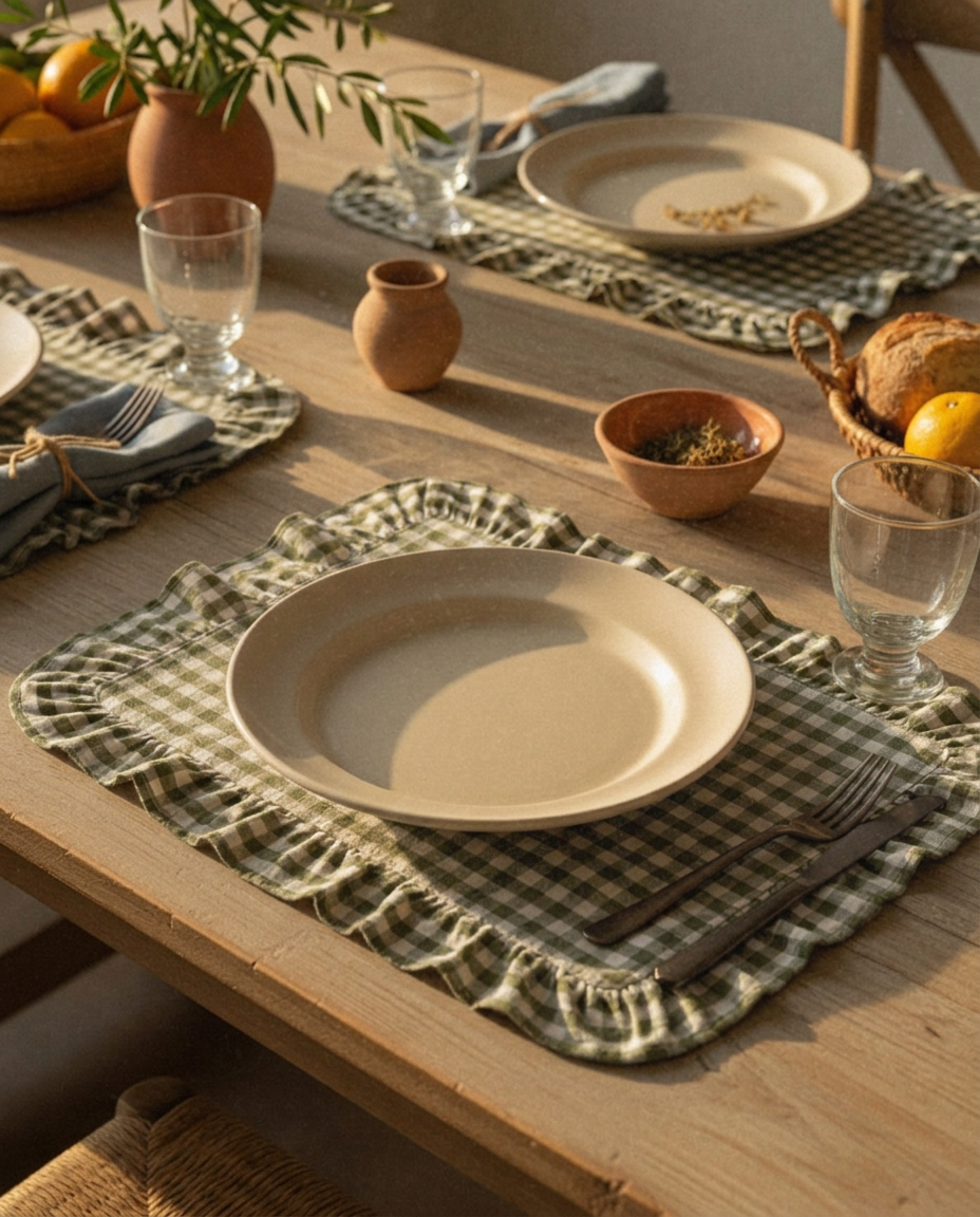 Set de table - Vichy - Vert