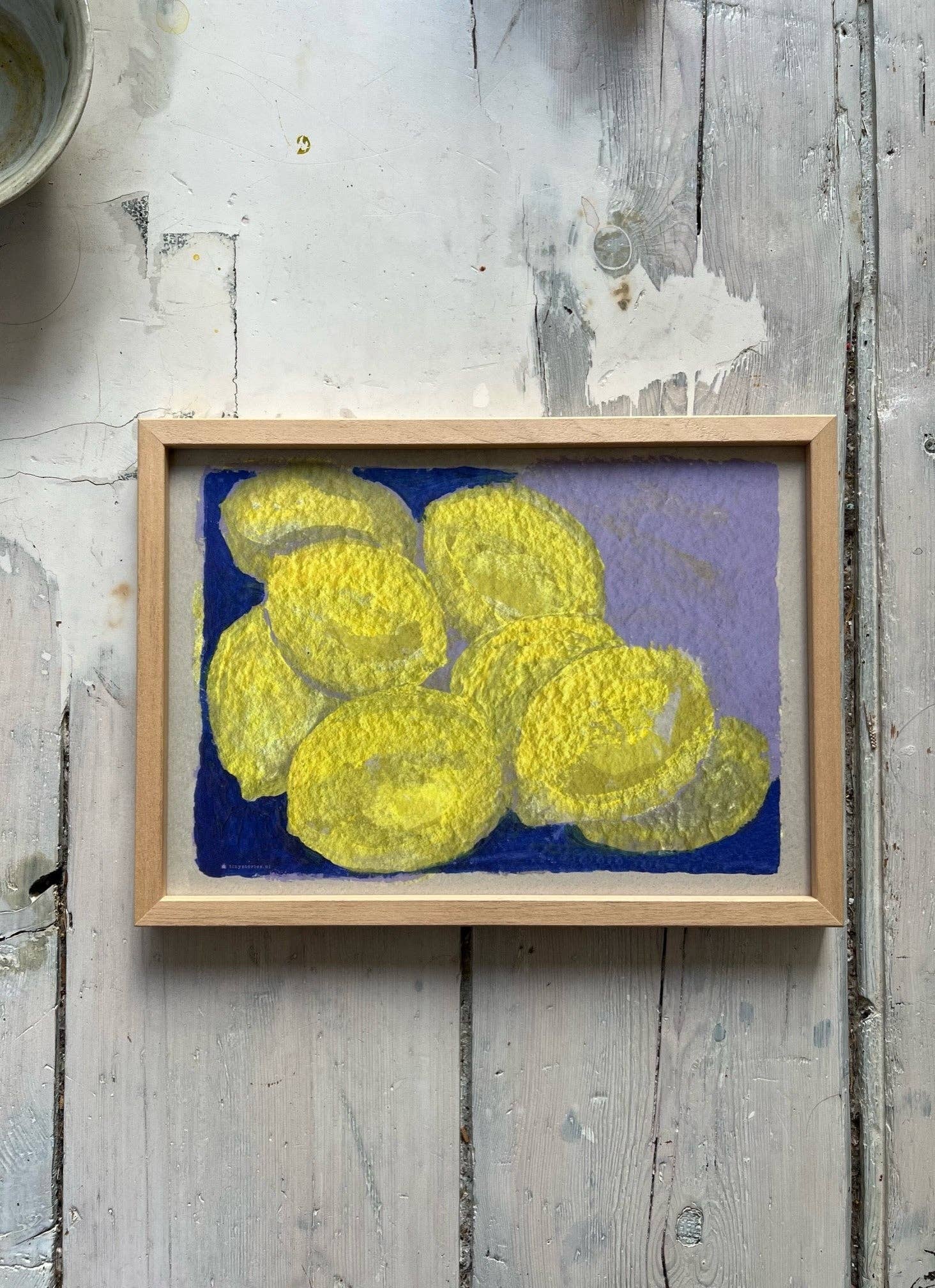 Affiche déco - Citrons à l'Indigo