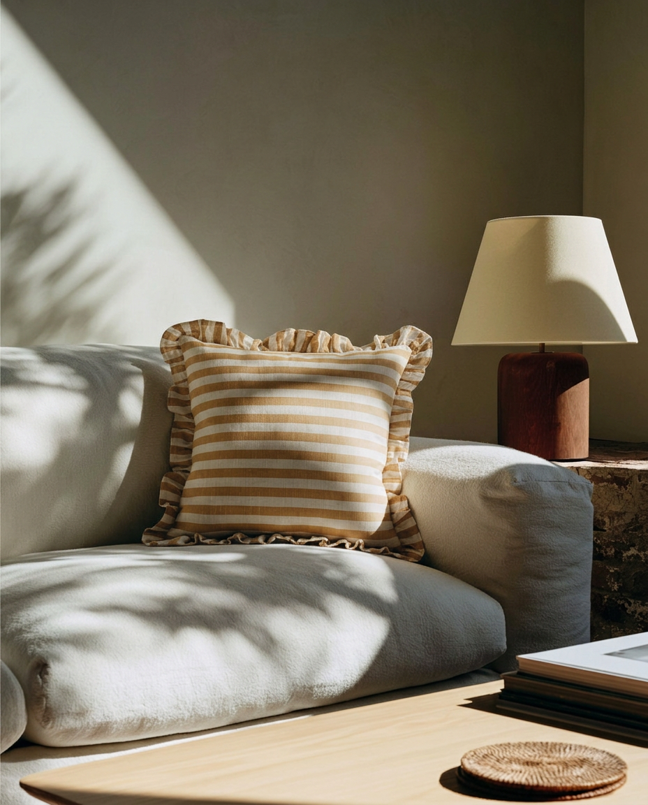 Housse de coussin -  Jaune